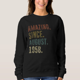 Sudadera 64.ª Vintage de cumpleaños increíble desde agosto