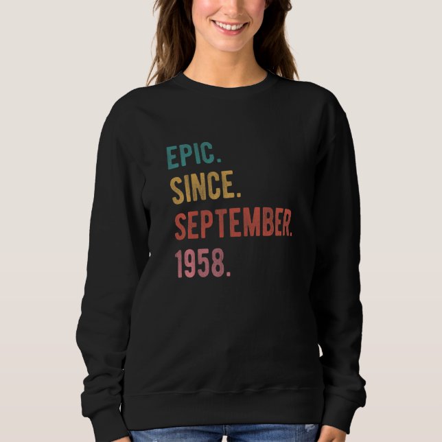 Sudadera 64 años de edad 64º cumpleaños Épic desde septiemb (Anverso)