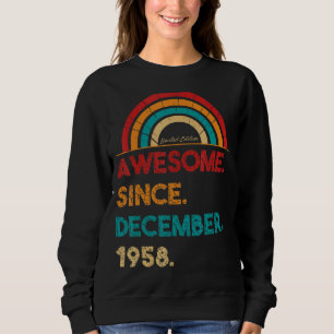 Sudadera 64 años de edad asombrosa desde diciembre de 1958