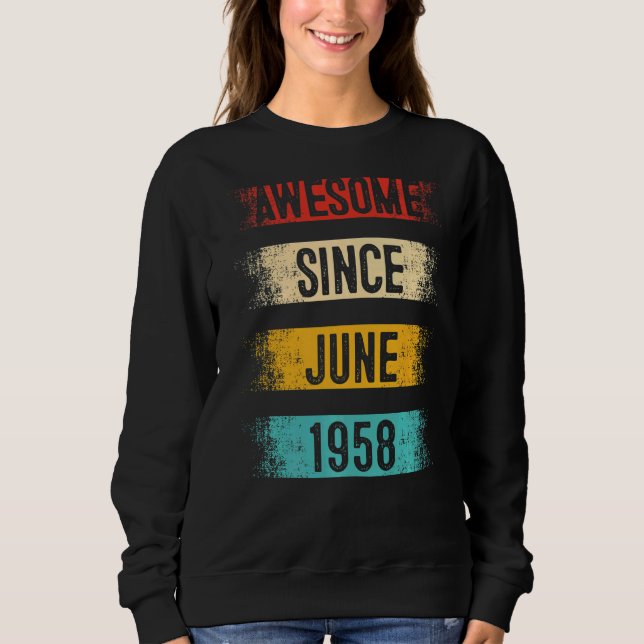 Sudadera 64 años de edad increíble desde junio de 1958 64º  (Anverso)