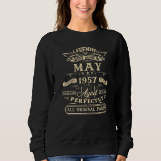 Sudadera 65º Cumpleaños De Leyendas Nacidas En Mayo De 1957