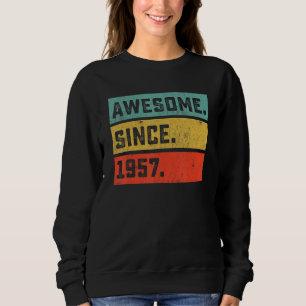 Sudadera 65º cumpleaños increíble desde 1957 65 años