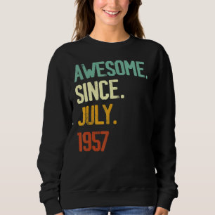 Sudadera 65º cumpleaños increíble desde julio de 1957