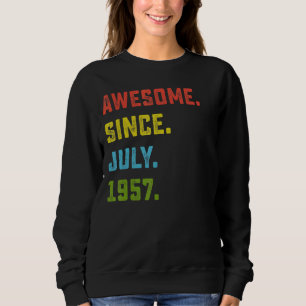 Sudadera 65º cumpleaños increíble desde julio de 1957
