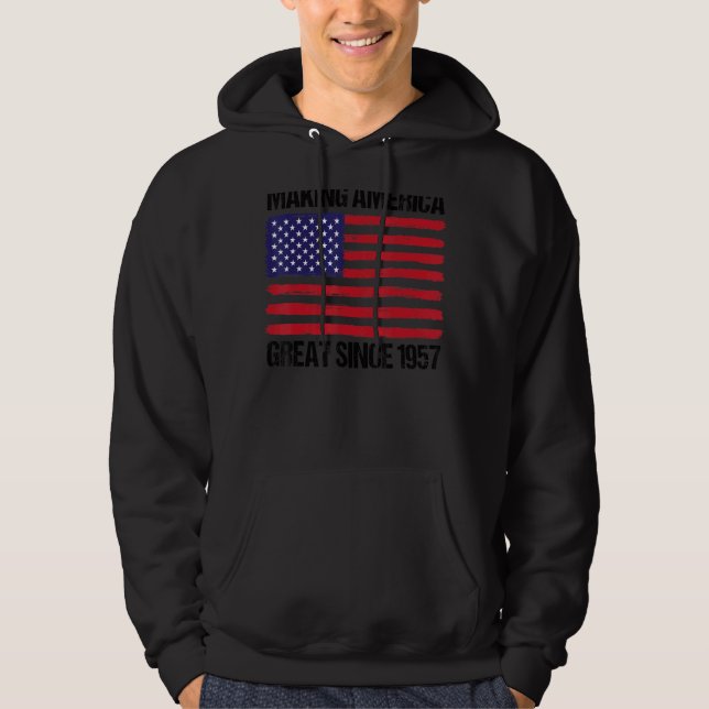 Sudadera 65.º cumpleaños haciendo grande a Estados Unidos d (Anverso)