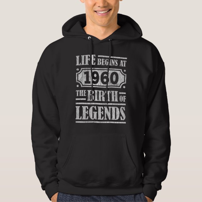 Sudadera 65 Años De Edad 1960 Nacimiento De La Leyenda 65º  (Anverso)