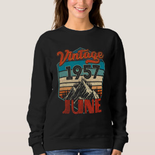 Sudadera 65 Cumpleaños Vintage Junio 1957 Retro Sunset