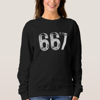 Sudadera 667 Area Code Baltimore MD Mobile Telephone Area C