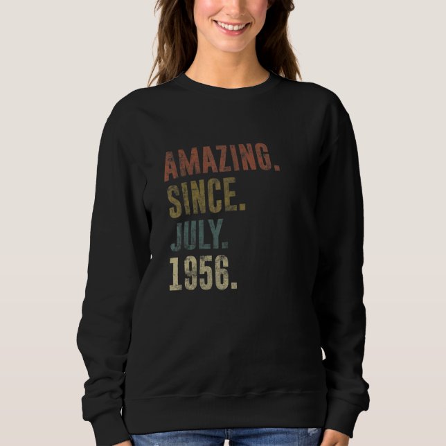 Sudadera 66.ª cosecha de cumpleaños asombrosa desde julio d (Anverso)