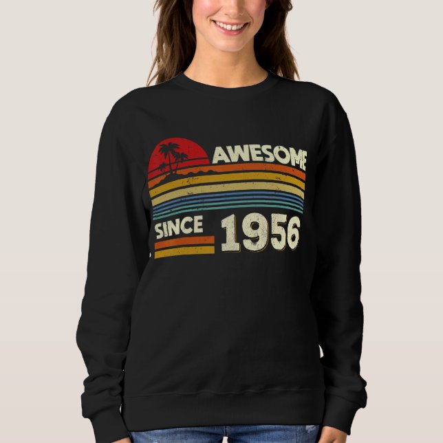 Sudadera 66.º cumpleaños increíble desde 1956 (Anverso)