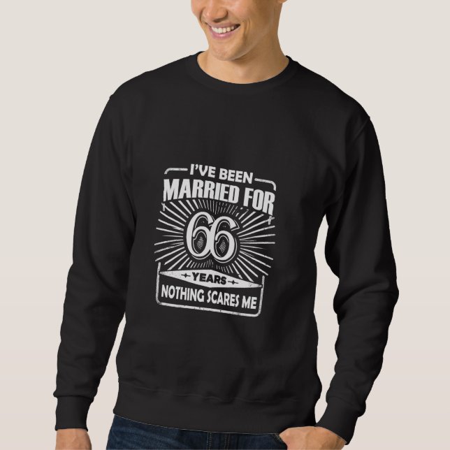 Sudadera 66 Aniversario Boda Pareja Graciosa Casada 66 Y (Anverso)