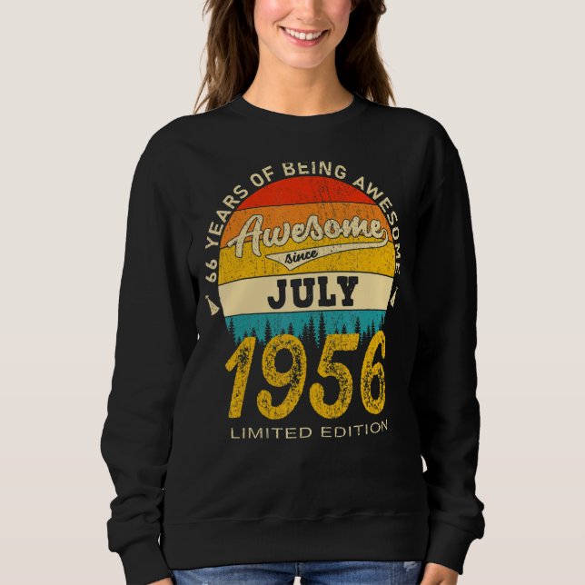 Sudadera 66 años de edad increíble desde julio de 1956 (Anverso)
