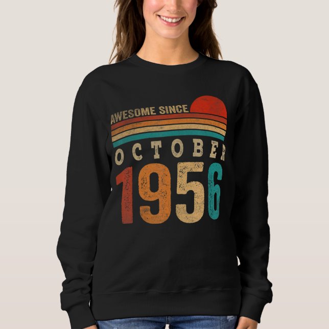 Sudadera 66 años de edad increíble desde octubre de 1956 66 (Anverso)