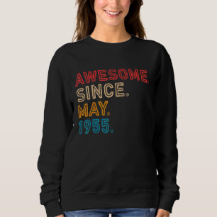 Sudadera 67.º cumpleaños increíble desde mayo de 1955 67 añ