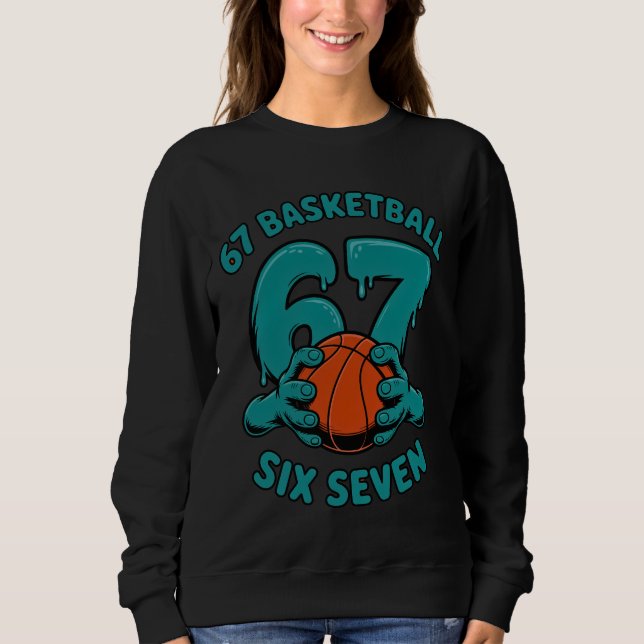 Sudadera 67 Baloncesto Seis Siete Deportes Meme (Anverso)