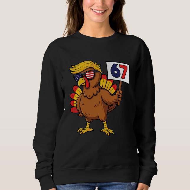 Sudadera 67 Meme Thanksgiving Turkey Day Six Seven Funny Tr (Anverso)