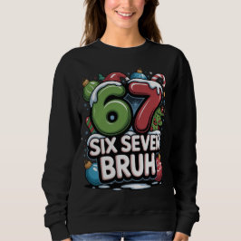 Sudadera 67 Six Seven Bruh Camiseta Divertida de Navidad Re