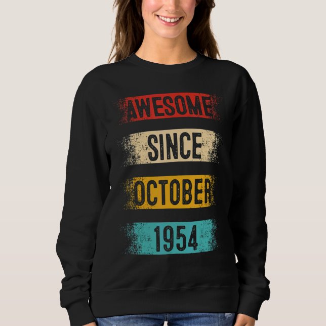 Sudadera 68 años de edad increíble desde octubre de 1954 68 (Anverso)