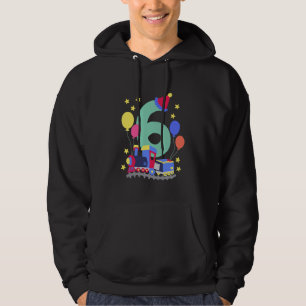 Sudadera 6.º Amantes del Tren de Cumpleaños Tengo 6 Niños S