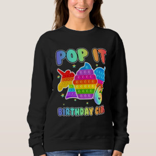 Sudadera 6.º cumpleaños Unicornio Fidget Pop It Birthday Ch