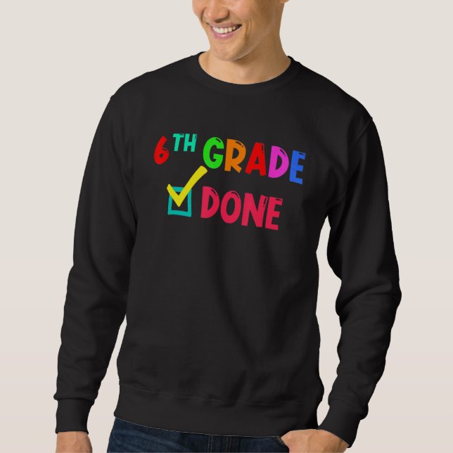 Sudadera 6.º Grado Terminado 6 Graduación (Anverso)