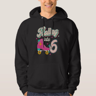 Sudadera 6.º patinaje de patinaje sobre patines de cumpleañ