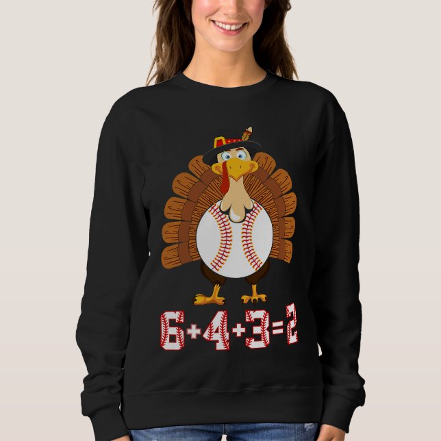 Sudadera 6+4+3 2 Baseball Turkey Thanksgiving 643 double pl (Anverso)