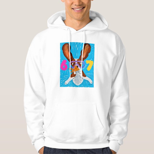 Sudadera 6 7 Basset Hound underwater with fish  (Anverso)