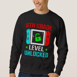 Sudadera 6th Grade Level Unlocked  Back To School Gamer Boy