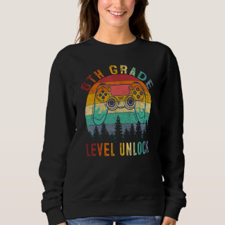 Sudadera 6th Grade Level Unlocked Video Game Back to School