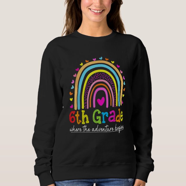 Sudadera 6th Grade Rainbow Teacher Team Sixth Grade Squad G (Anverso)