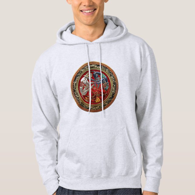 Sudadera [700] Tesoros celtas - Tres perros con oro (Anverso)