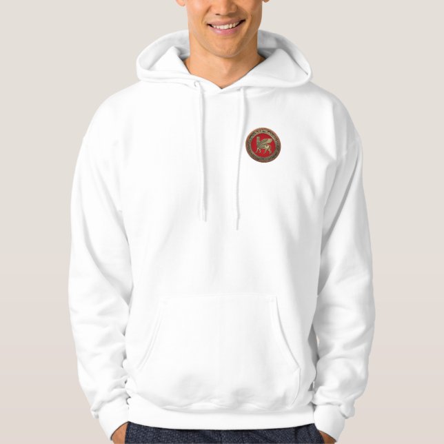 Sudadera [700] Toro alado asirio - Lamassu dorado (Anverso)