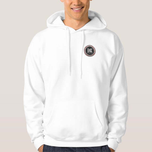 Sudadera [700] Toro alado babilónico [Plata] [3D] (Anverso)
