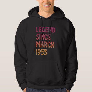 Sudadera 70.ª leyenda de cumpleaños desde marzo de 1955