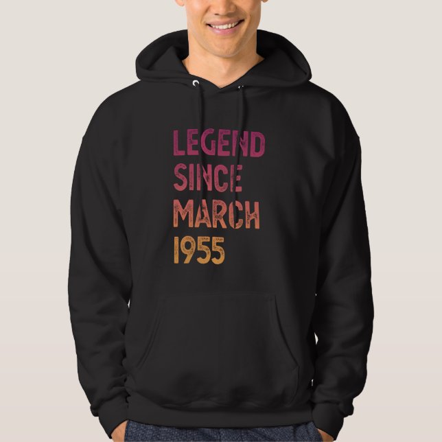 Sudadera 70.ª leyenda de cumpleaños desde marzo de 1955 (Anverso)