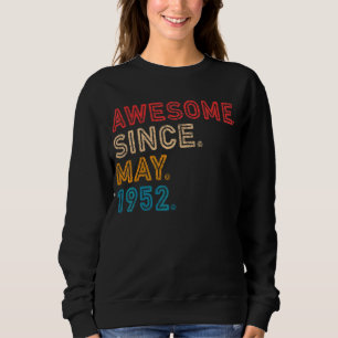 Sudadera 70.º cumpleaños increíble desde mayo de 1952 70 añ