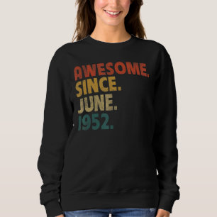 Sudadera 70 años de edad asombrosa desde junio de 1952 70º 