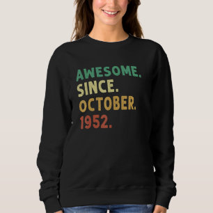 Sudadera 70 años de edad asombrosa desde octubre de 1952 70