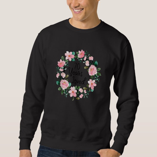Sudadera 70 años hombres queridos mujeres 7 años Floral 70t (Anverso)