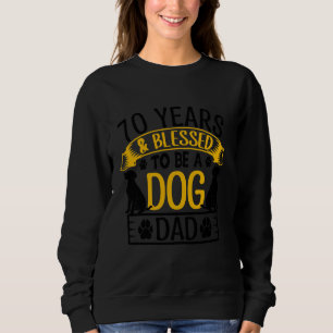 Sudadera ¡70 años y papá perro! Cumpleaños de 70 años