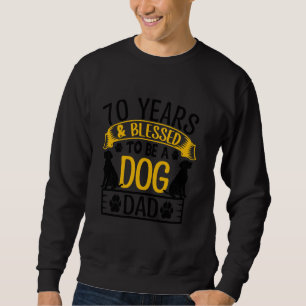 Sudadera ¡70 años y papá perro! Cumpleaños de 70 años