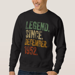 Sudadera 70 cumpleaños Diciembre Nacido 70 años de leyenda