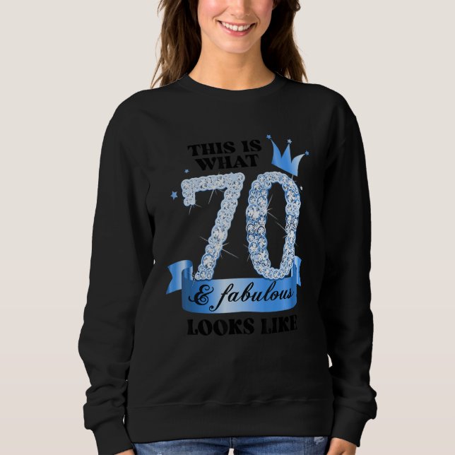 Sudadera 70 & Fabulous I Blue White Party Group Candid Phot (Anverso)