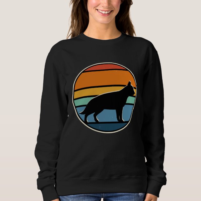 Sudadera 70s Retro Vintage German Shepherd (Anverso)