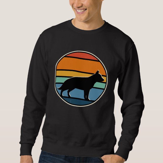 Sudadera 70s Retro Vintage German Shepherd (Anverso)