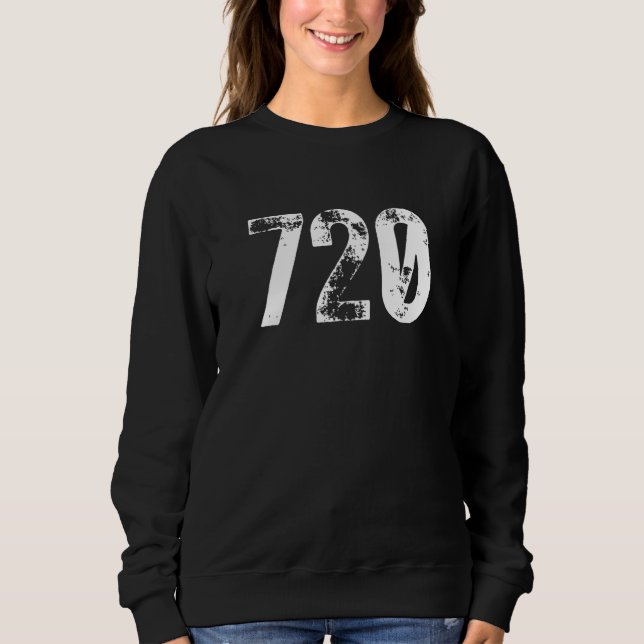 Sudadera 720 Area Code Denver CO Mobile Telephone Area Code (Anverso)