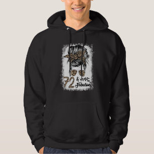 Sudadera 72 años de edad Fabuloso Messy Bun Leopard 72º nac