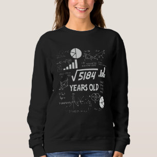 Sudadera 72 Years Old Bday Math Teacher 72nd Birthday Gift