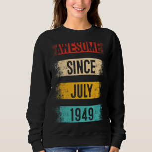 Sudadera 73 años de edad asombrosa desde julio de 1949 73 c